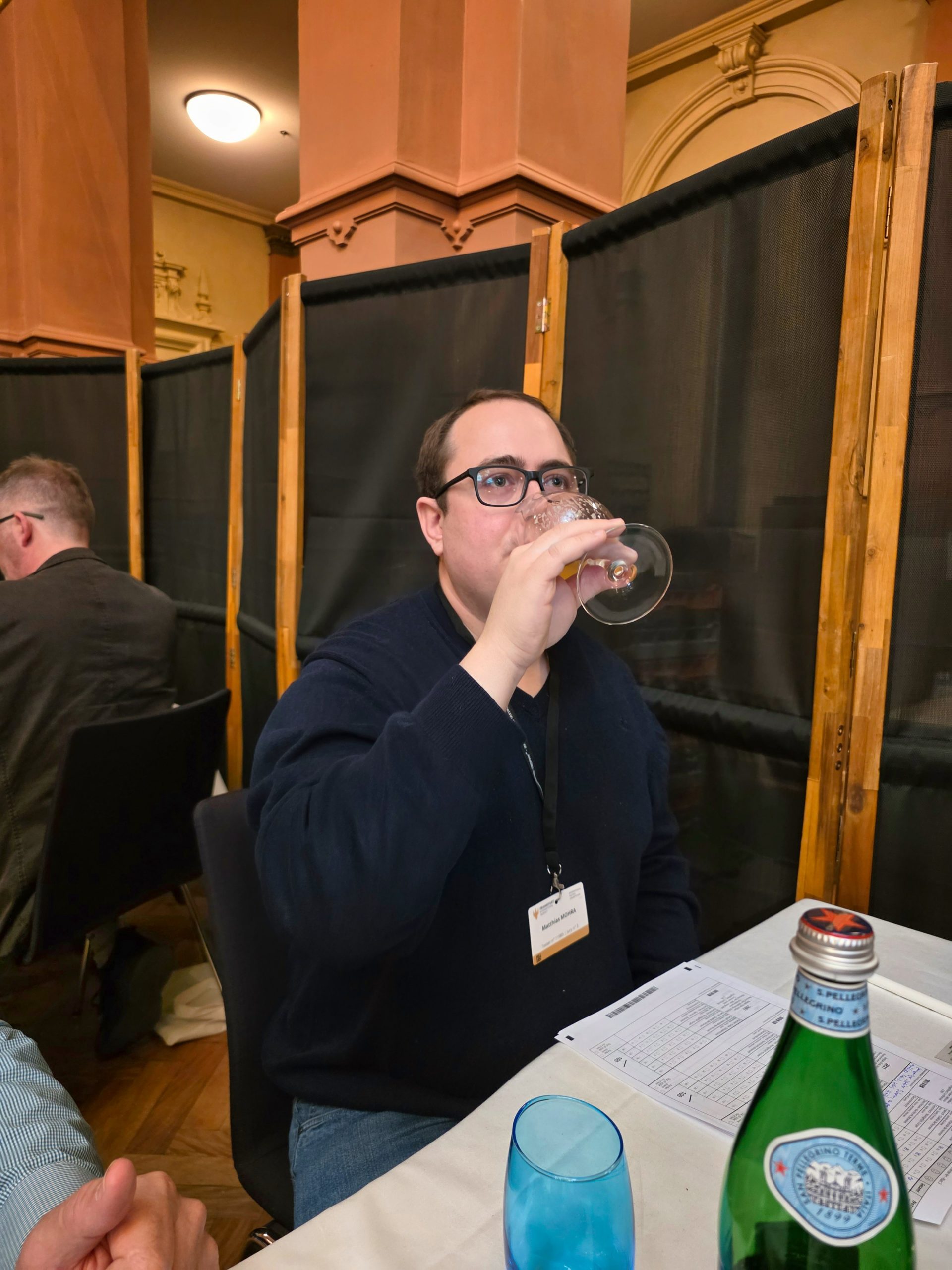 Biersommelier Matthias Mohra bei der Bierverkostung
