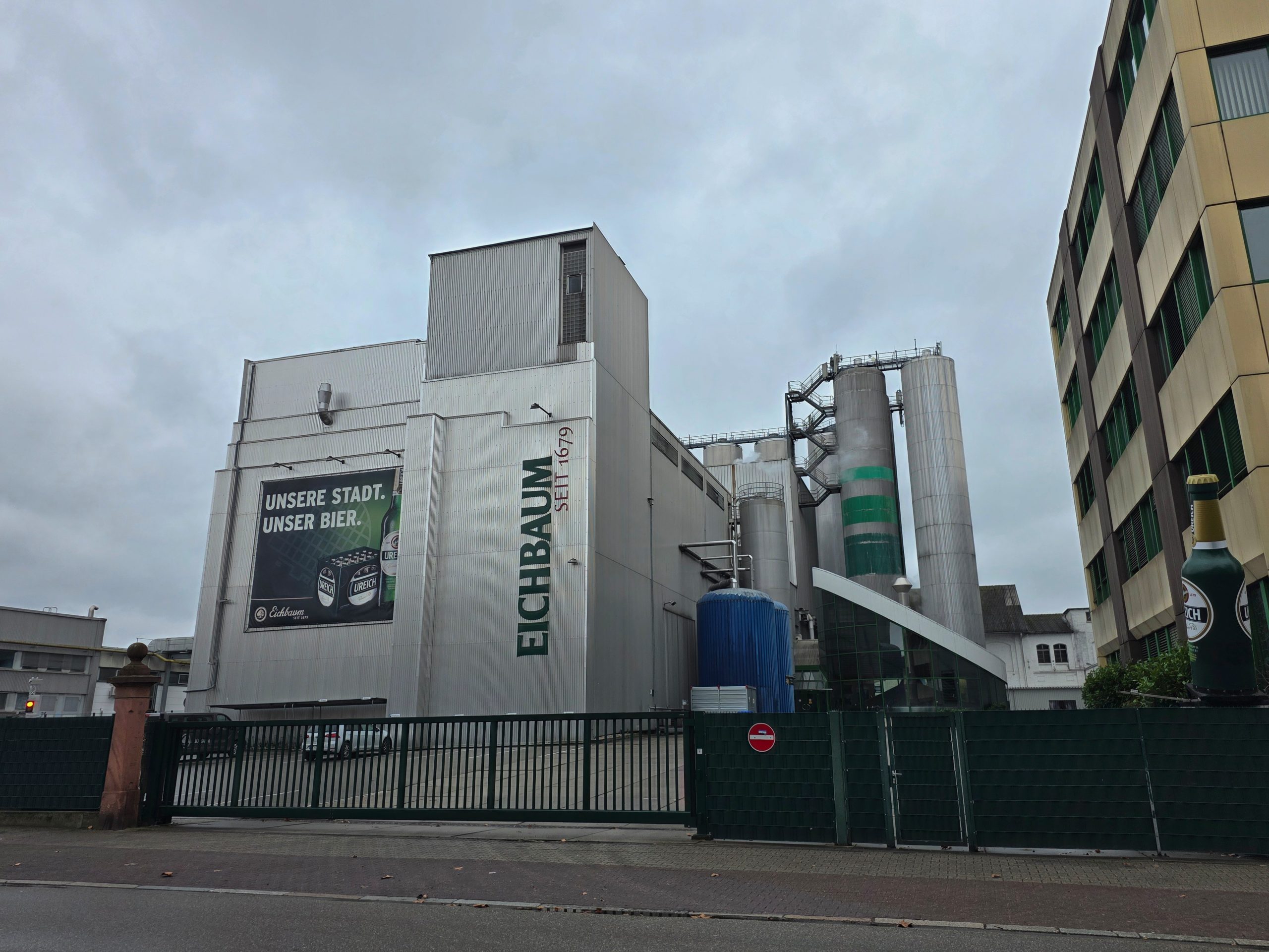Eichbaum Brauerei Gelände in Mannheim vor der Schließung