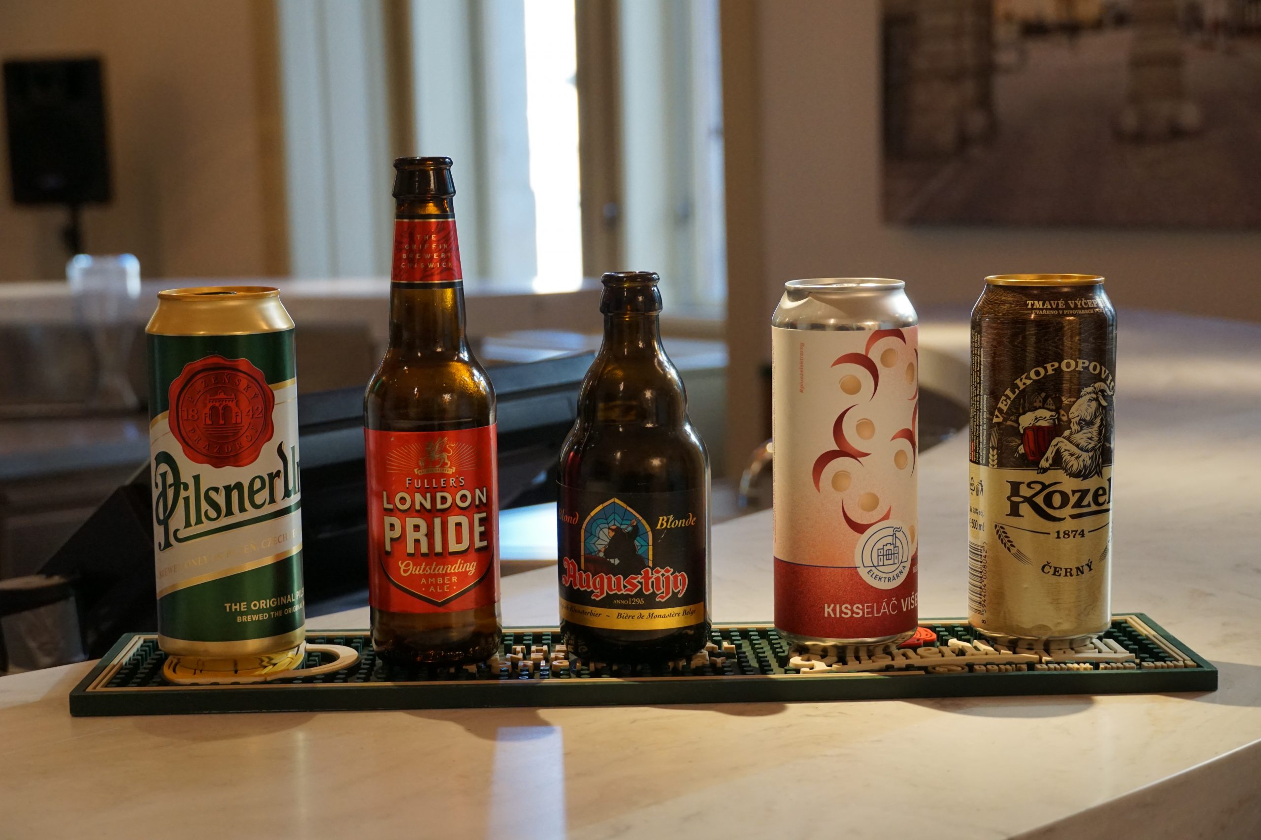 Die Biere während des Biersommelier Dinners