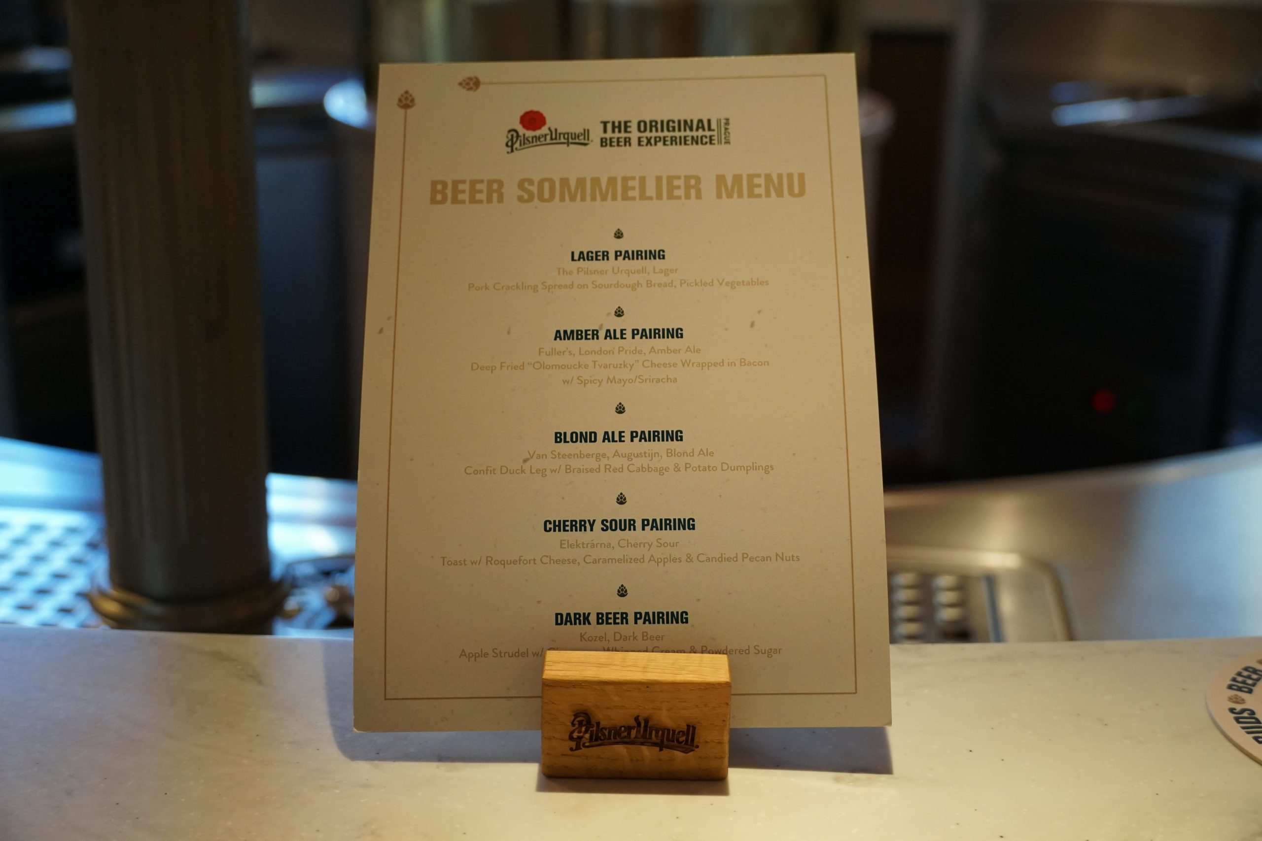 Das Menü beim Biersommelier-Dinner